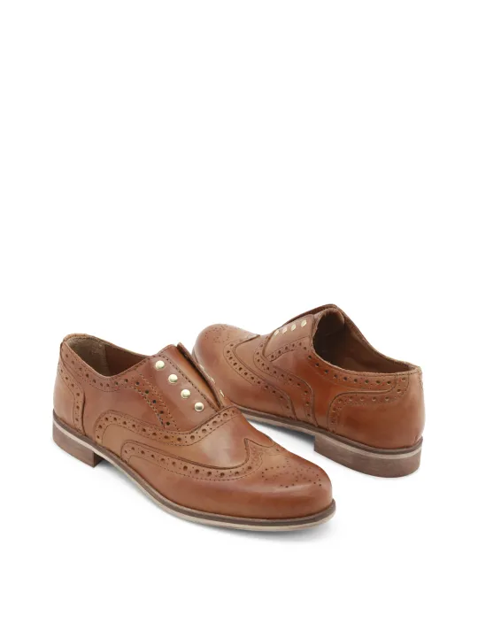 Braun Leder Herrenschuhe Made in Italia