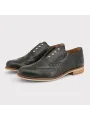 Schwarze Leder Herren Brogue Schuhe