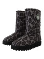 Boots Elegant Gray Leopard Mid Calf Boots 1.110,00 € 8057142188433 | Planet-Deluxe