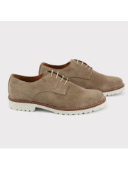 Taupe Wildleder italienische Ledersneaker