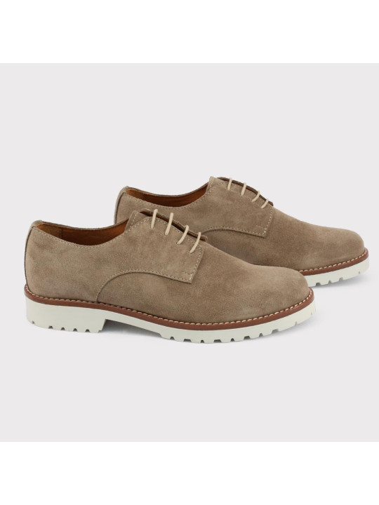 Taupe Wildleder italienische Ledersneaker