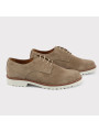 Taupe Wildleder italienische Ledersneaker