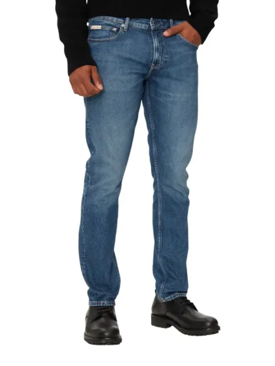 "Calvin Klein Jeans Jeans im Sale | Calvin Klein Herren Jeans Azurblau Bio-Stretch online kaufen"|Planet-Deluxe