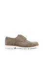 Taupe suede Braun Schnürschuhe Italien