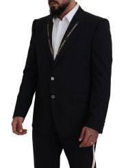 Blazers Sicilian Style Black Single Breasted Blazer 2.570,00 € 8058091917228 | Planet-Deluxe