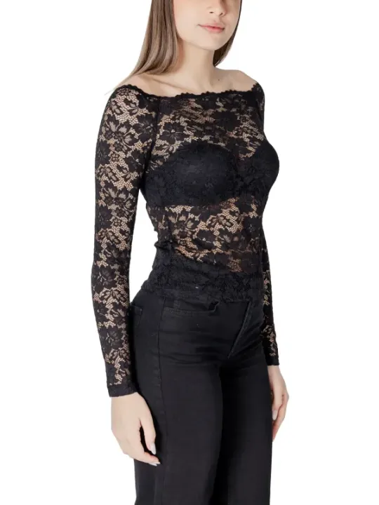 "Morgan De Toi T-Shirts im Sale | Morgan De Toi Elegance T-Shirt Schwarz Damen online kaufen"|Planet-Deluxe