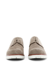Taupe Braun Lederschuh mit Schnürung