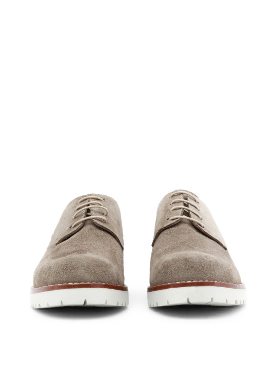 Taupe Braun Lederschuh mit Schnürung