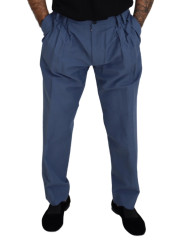 Jeans & Pants Elegant Blue Linen-Cotton Blend Trousers 890,00 € 8057155429813 | Planet-Deluxe