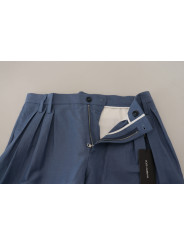 Jeans & Pants Elegant Blue Linen-Cotton Blend Trousers 890,00 € 8057155429813 | Planet-Deluxe