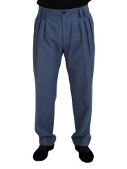 Jeans & Pants Elegant Blue Linen-Cotton Blend Trousers 890,00 € 8057155429813 | Planet-Deluxe