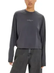 "Calvin Klein Jeans Jeans im Sale | Calvin Klein Jeans Graues Longsleeve online kaufen"|Planet-Deluxe