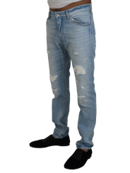 Jeans & Pants Elegant Light Blue Denim Pants 830,00 € 8053286115564 | Planet-Deluxe