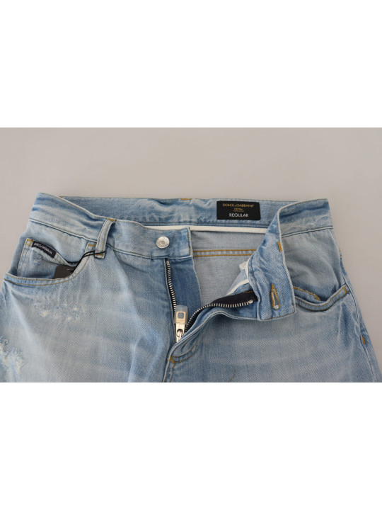 Jeans & Pants Elegant Light Blue Denim Pants 830,00 € 8053286115564 | Planet-Deluxe