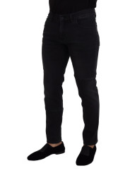 Jeans & Pants Sleek Black Cotton Blend Denim Pants 1.240,00 € 8054319123112 | Planet-Deluxe