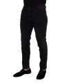 Jeans & Pants Sleek Black Cotton Blend Denim Pants 1.240,00 € 8054319123112 | Planet-Deluxe