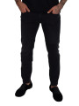 Jeans & Pants Sleek Black Cotton Blend Denim Pants 1.240,00 € 8054319123112 | Planet-Deluxe