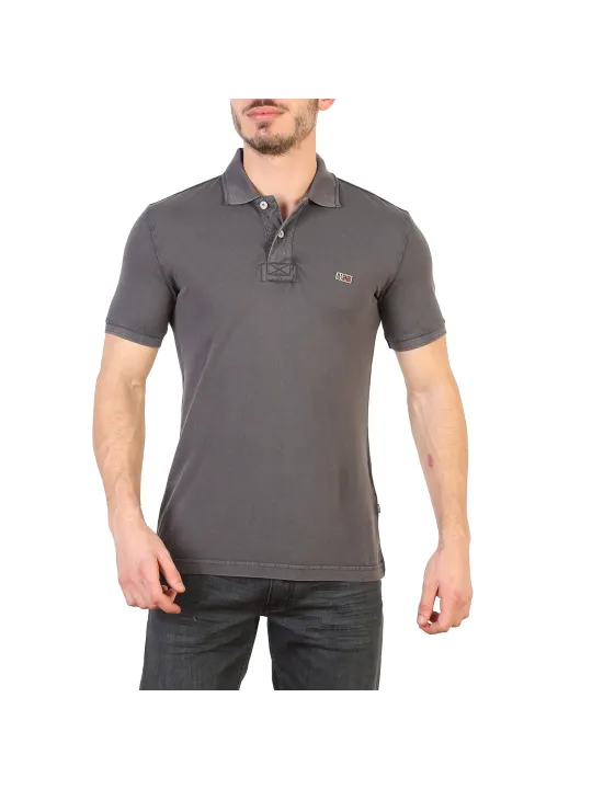 Graues Napapijri Polohemd lässiger Stil