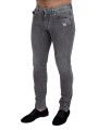 Jeans & Pants Chic Grey Washed Denim Pants 750,00 € 8057155184323 | Planet-Deluxe