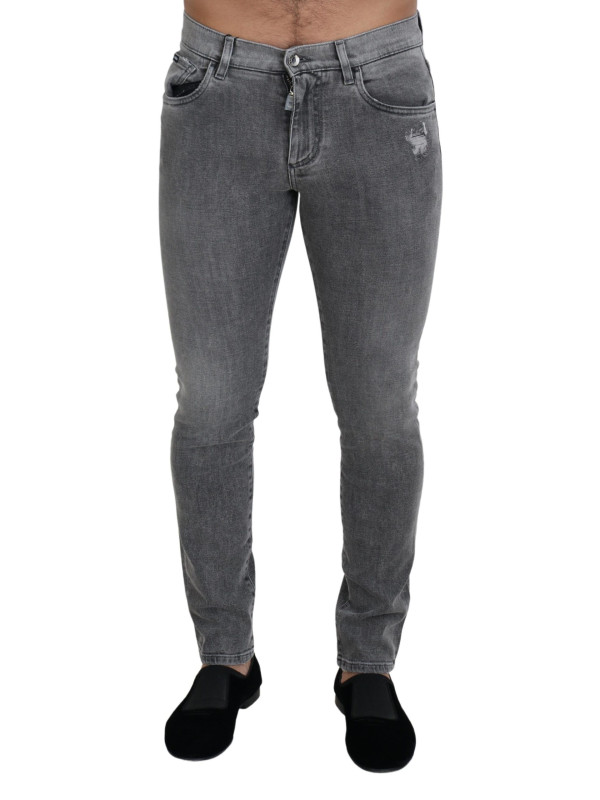 Jeans & Pants Chic Grey Washed Denim Pants 750,00 € 8057155184323 | Planet-Deluxe