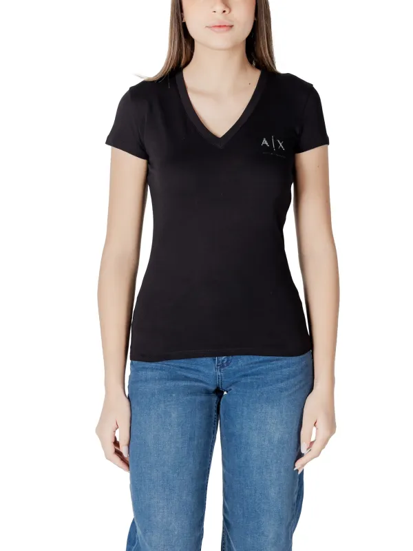 "Armani Exchange T-Shirts im Sale | Armani Exchange Schwarzes V-Neck T-Shirt Damen online kaufen"|Planet-Deluxe "Armani Exchange T-Shirts im Sale | Armani Exchange Schwarzes V-Neck T-Shirt Damen online kaufen"|Planet-Deluxe