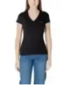 "Armani Exchange T-Shirts im Sale | Armani Exchange Schwarzes V-Neck T-Shirt Damen online kaufen"|Planet-Deluxe