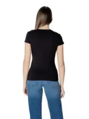 "Armani Exchange T-Shirts im Sale | Armani Exchange Schwarzes V-Neck T-Shirt Damen online kaufen"|Planet-Deluxe