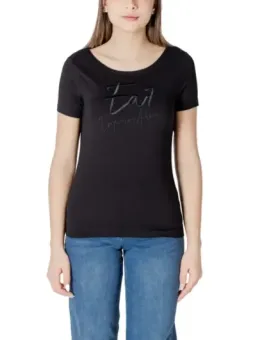 EA7 Damen Komfort T-Shirt Schwarz - Frühling/Sommer