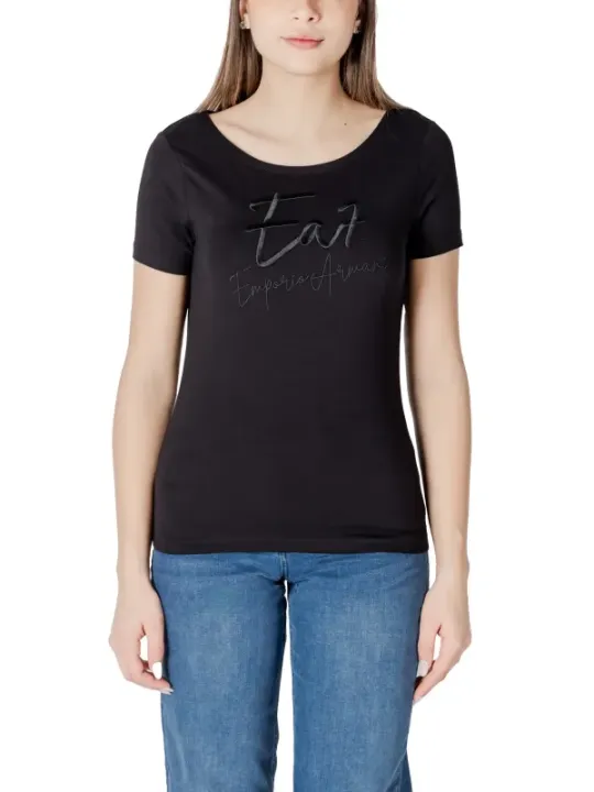 "Ea7 T-Shirts im Sale | EA7 Damen Basic T-Shirt Schwarz online kaufen"|Planet-Deluxe