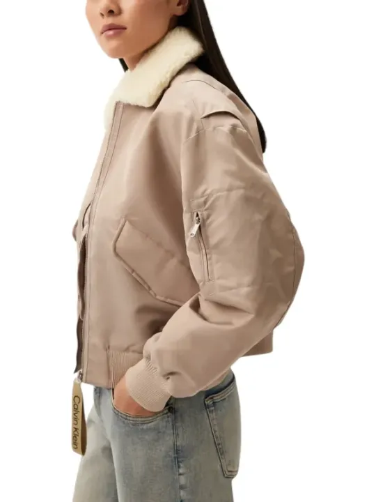 "Calvin Klein Jeans Jacken im Sale | Calvin Klein Beige Damenjacke online kaufen"|Planet-Deluxe