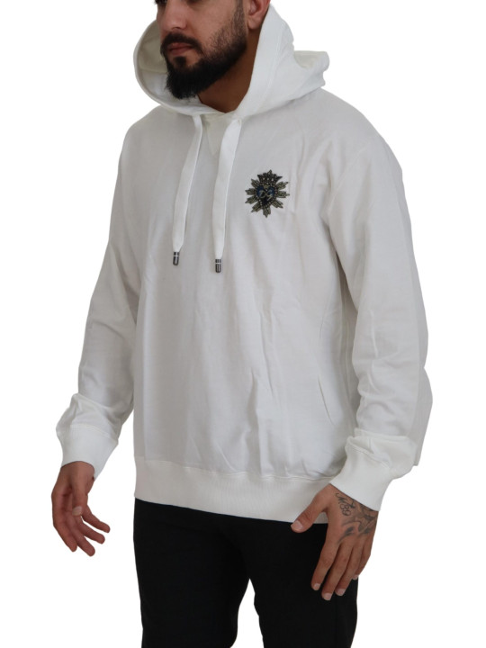 Sweaters Stunning White Hooded Sweater 890,00 € 8054319863377 | Planet-Deluxe