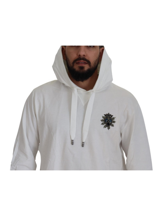 Sweaters Stunning White Hooded Sweater 890,00 € 8054319863377 | Planet-Deluxe