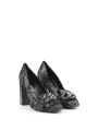 Schwarze Samt High Heels ENRICA