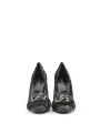 Schwarze Damen Ballerina mit Absatz