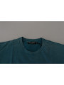 T-Shirts Elegant Crew Neck Cotton Tee in Blue 730,00 € 8057142314429 | Planet-Deluxe