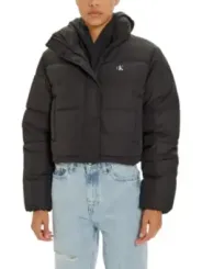 "Calvin Klein Jeans Jacken im Sale | Calvin Klein Cropped Pufferjacke Damen Schwarz online kaufen"|Planet-Deluxe