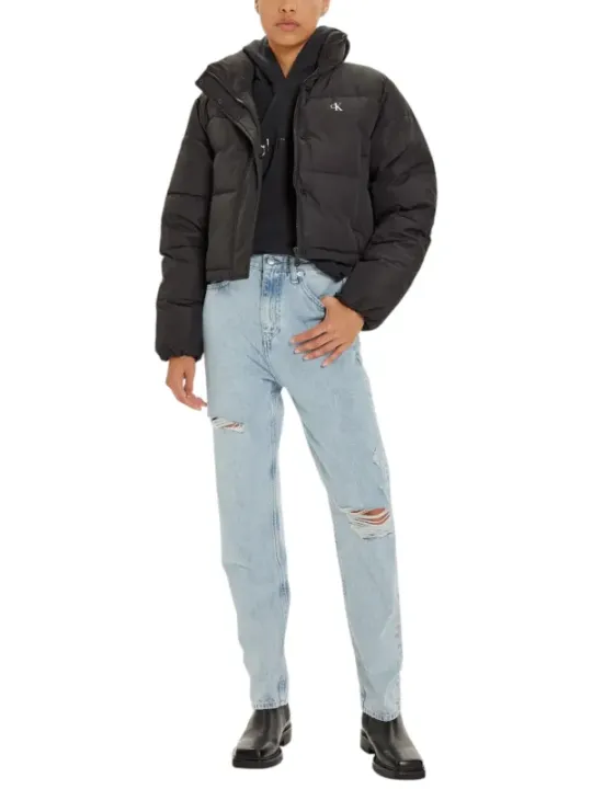 "Calvin Klein Jeans Jacken im Sale | Calvin Klein Cropped Pufferjacke Damen Schwarz online kaufen"|Planet-Deluxe