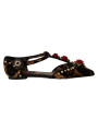 Flat Shoes Floral Embellished Leopard T-Strap Sandals 1.710,00 € 8053286188735 | Planet-Deluxe