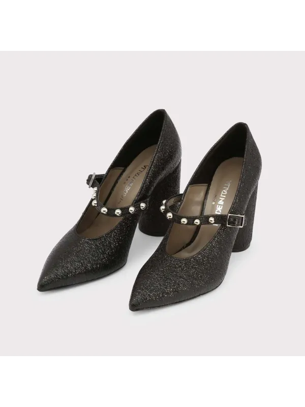 Schwarze Satin High Heels AMELIA Schwarze Satin High Heels AMELIA