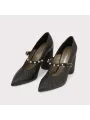 Schwarze Satin High Heels AMELIA