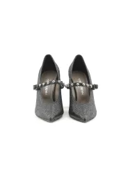 Silberne Riemchen High Heels Made in Italia