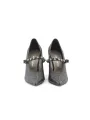 Silberne Riemchen High Heels Made in Italia
