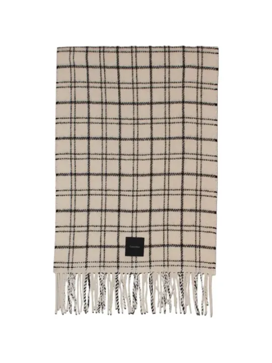 "Calvin Klein Schals im Sale | Calvin Klein Herrenschal Beige Karo online kaufen"|Planet-Deluxe