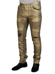 Jeans & Pants Elegant Gold Denim Elegance 1.370,00 € 8057142464780 | Planet-Deluxe