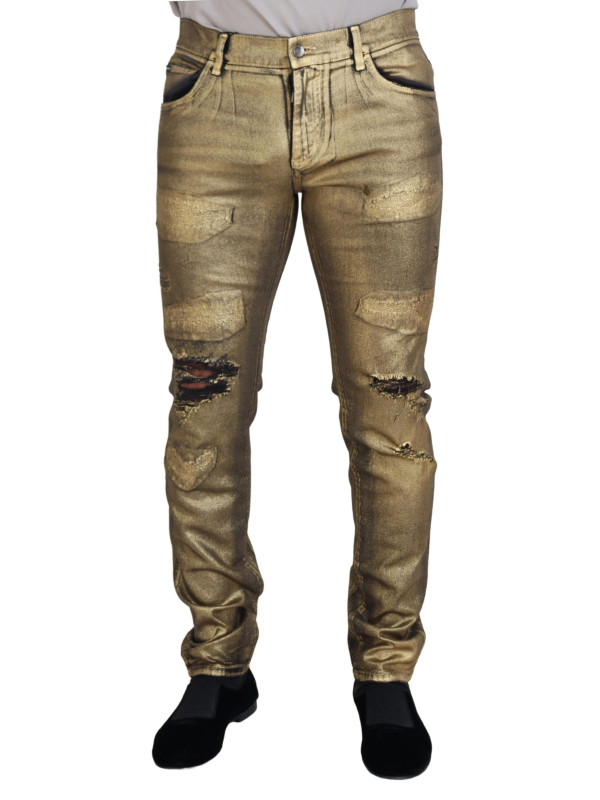 Jeans & Pants Elegant Gold Denim Elegance 1.370,00 € 8057142464780 | Planet-Deluxe