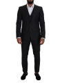 Suits Elegant Gray Martini Three-Piece Wool Silk Suit 2.880,00 € 8056305976290 | Planet-Deluxe