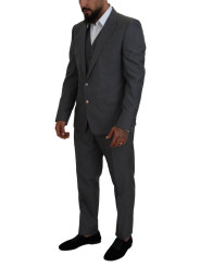 Suits Sleek Silver Martini Slim Fit Three-Piece Suit 3.320,00 € 8057001626755 | Planet-Deluxe