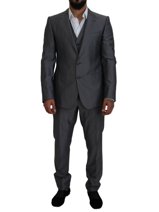 Suits Elegant Gray Silver Sicilia Suit Ensemble 3.230,00 € 8056305674400 | Planet-Deluxe