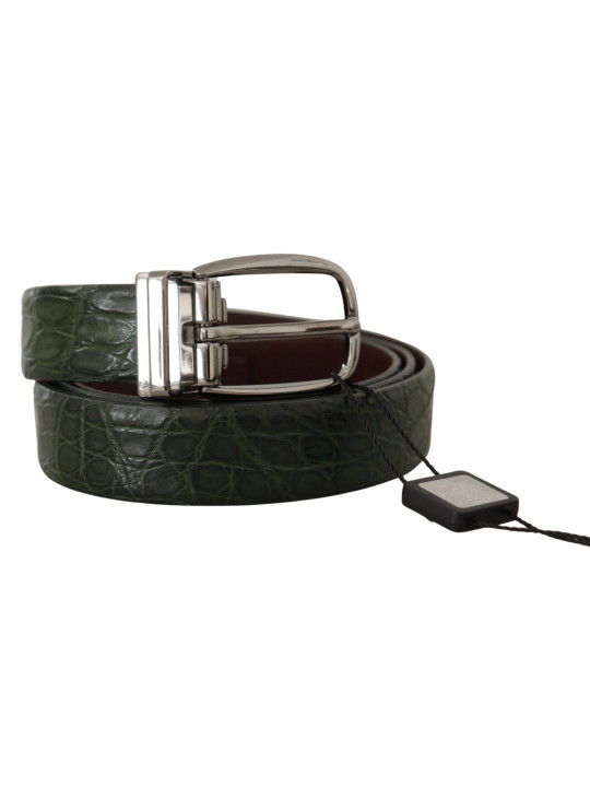 Belts Elegant Italian Leather Crocodile Belt 1.780,00 € 8053901399300 | Planet-Deluxe