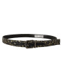 Belts Elegant Italian Leather Belt with Crown Detail 630,00 € 8059226782339 | Planet-Deluxe